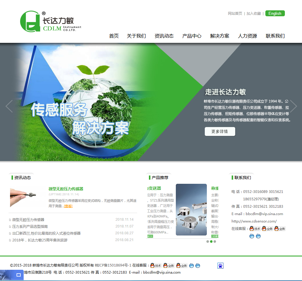 【蚌埠做网站】蚌埠市长达力敏仪器有限责任公司网站开发案例